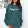 Bonjour T Shirt French Language Saying Teacher Student Men Women Girls Kids Comfort Colors Sweatshirt Blue Spruce Bonjour T Shirt French Language Saying Teacher Student Men Women Girls Kids Comfort Colors Sweatshirt Blue Spruce