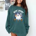 Boo Jour Ghost Halloween French Teacher Cute Coffe Croissant Comfort Colors Sweatshirt Blue Spruce Boo Jour Ghost Halloween French Teacher Cute Coffe Croissant Comfort Colors Sweatshirt Blue Spruce