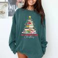 All Booked For Christmas Xmas Tree Teacher Holiday Pajamas Comfort Colors Sweatshirt Blue Spruce All Booked For Christmas Xmas Tree Teacher Holiday Pajamas Comfort Colors Sweatshirt Blue Spruce