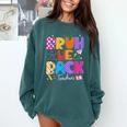 Bruh We Back Teachers First Day Back To School Teachers Comfort Colors Sweatshirt Blue Spruce Bruh We Back Teachers First Day Back To School Teachers Comfort Colors Sweatshirt Blue Spruce