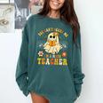 You Can't Scare Me I'm A Math Teacher Halloween Ghost Comfort Colors Sweatshirt Blue Spruce