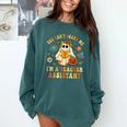 You Can't Scare Me I'm A School Teachers Assistant Halloween Comfort Colors Sweatshirt Blue Spruce