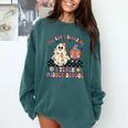 You Can't Scare Me I Teach Middle School Halloween Teacher Comfort Colors Sweatshirt Blue Spruce