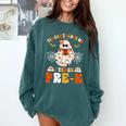You Cant Scare Me I Teach Pre-K Teacher Halloween Comfort Colors Sweatshirt Blue Spruce