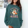 You Can't Scare Me I Teach Preschool Teacher Team Halloween Comfort Colors Sweatshirt Blue Spruce