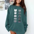 Cat Themed Artist Value Scale Educational Art Teacher Comfort Colors Sweatshirt Blue Spruce