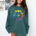 Chicken Themed Color Wheel Educational Art Teacher Artist Men Women Girls Kids Comfort Colors Sweatshirt Blue Spruce
