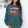 Childcare My Heart Belongs To Children Daycare Teacher Men Women Comfort Colors Sweatshirt Blue Spruce