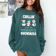 Chillin' With My Preschool Snowmies Teacher Christmas Men Women Kids Comfort Colors Sweatshirt Blue Spruce Chillin' With My Preschool Snowmies Teacher Christmas Men Women Kids Comfort Colors Sweatshirt Blue Spruce