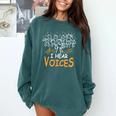 Choir Teacher I Hear Voices Chorister Church Choral Music Comfort Colors Sweatshirt Blue Spruce