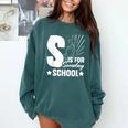 Christian Teacher S Is For Sunday School Essentials Comfort Colors Sweatshirt Blue Spruce