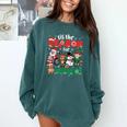 Christmas Sped Teacher Tis The Season For Inclusion Women Comfort Colors Sweatshirt Blue Spruce
