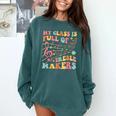 My Class Is Full Of Treble Makers Funny Music Teacher Groovy Men Women Girls Kids Comfort Colors Sweatshirt Blue Spruce