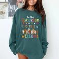 In This Classroom Everyone Is Welcome For Teacher Comfort Colors Sweatshirt Blue Spruce In This Classroom Everyone Is Welcome For Teacher Comfort Colors Sweatshirt Blue Spruce