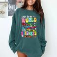 Color The World With Kindness Teacher Back To School Comfort Colors Sweatshirt Blue Spruce Color The World With Kindness Teacher Back To School Comfort Colors Sweatshirt Blue Spruce