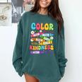 Color The World With Kindness Teachers Back To School Comfort Colors Sweatshirt Blue Spruce Color The World With Kindness Teachers Back To School Comfort Colors Sweatshirt Blue Spruce