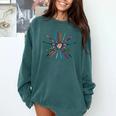 Cool Brush Heart Shape Art Teacher Paint For Artist Painter Comfort Colors Sweatshirt Blue Spruce