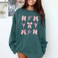 Coquette Bow Ballet Dance Teacher Coquette Women Dancing Comfort Colors Sweatshirt Blue Spruce