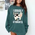 Cow Teacher Lover Comfort Colors Sweatshirt Blue Spruce Cow Teacher Lover Comfort Colors Sweatshirt Blue Spruce