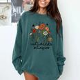 Cultivando Bilingues Dual Language Crew Bilingual Teacher Men Women Girls Kids Comfort Colors Sweatshirt Blue Spruce
