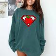 Cute Distressed Super Teacher Superhero Apple Shirt Comfort Colors Sweatshirt Blue Spruce Cute Distressed Super Teacher Superhero Apple Shirt Comfort Colors Sweatshirt Blue Spruce