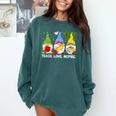 Cute Gnomes Teach Love And Inspire Back To School Teacher Comfort Colors Sweatshirt Blue Spruce Cute Gnomes Teach Love And Inspire Back To School Teacher Comfort Colors Sweatshirt Blue Spruce