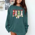 Cute Santas Favorite Para Christmas Paraprofessional Teacher Comfort Colors Sweatshirt Blue Spruce
