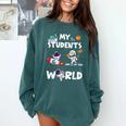Cute Teacher My Students Are Out-Of This World Space Comfort Colors Sweatshirt Blue Spruce Cute Teacher My Students Are Out-Of This World Space Comfort Colors Sweatshirt Blue Spruce