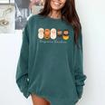 Daycare Teacher Halloween Infant Squad Spooky Childcare Fall Comfort Colors Sweatshirt Blue Spruce