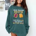 Dear Teacher Bestie You'Re Totally My Jam Shirt Kids Comfort Colors Sweatshirt Blue Spruce