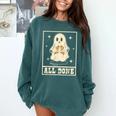 All Done Sign Language Ghost Speech Pathology Teacher Comfort Colors Sweatshirt Blue Spruce All Done Sign Language Ghost Speech Pathology Teacher Comfort Colors Sweatshirt Blue Spruce