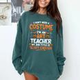 I Don't Need a Costume I'm An Art Teacher Retro Halloween Comfort Colors Sweatshirt Blue Spruce