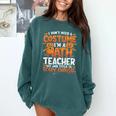I Don't Need a Costume I'm a Math Teacher Retro Halloween Comfort Colors Sweatshirt Blue Spruce