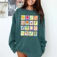 Dual Language Crew Bilingual Spanish Teacher Back To School For Men Women Comfort Colors Sweatshirt Blue Spruce