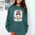 Early Head Start Life Messy Bun Back To School Teacher Women Comfort Colors Sweatshirt Blue Spruce Early Head Start Life Messy Bun Back To School Teacher Women Comfort Colors Sweatshirt Blue Spruce
