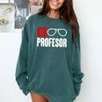 El Professor Money Costume Profesor Glasses Men Teacher Gift Comfort Colors Sweatshirt Blue Spruce