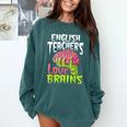 English Teachers Love Brains Zombie Teacher School Halloween Comfort Colors Sweatshirt Blue Spruce English Teachers Love Brains Zombie Teacher School Halloween Comfort Colors Sweatshirt Blue Spruce