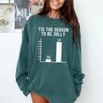 Fa La 8 Math Pun Math Teacher Christmas Comfort Colors Sweatshirt Blue Spruce
