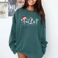 FA LA8 Christmas Santa Fa La Math Teacher Student Comfort Colors Sweatshirt Blue Spruce