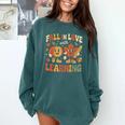 Fall In Love With Learning Retro Autumn Thanksgiving Teacher Comfort Colors Sweatshirt Blue Spruce Fall In Love With Learning Retro Autumn Thanksgiving Teacher Comfort Colors Sweatshirt Blue Spruce