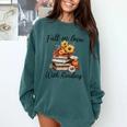 Fall In Love With Reading Book Autumn Teachers Pumpkins Comfort Colors Sweatshirt Blue Spruce Fall In Love With Reading Book Autumn Teachers Pumpkins Comfort Colors Sweatshirt Blue Spruce