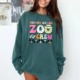 Field Zoo Trip Shirt For Teacher Second Grade Crew Comfort Colors Sweatshirt Blue Spruce