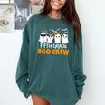 Fifth Grade Boo Crew Halloween Teacher Costume Comfort Colors Sweatshirt Blue Spruce