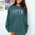 Fifth Grade Coquette Toile Blue Bow Floral Women Teacher Comfort Colors Sweatshirt Blue Spruce Fifth Grade Coquette Toile Blue Bow Floral Women Teacher Comfort Colors Sweatshirt Blue Spruce