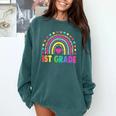 First Grade Rainbow Girls Boys Teacher Team 1st Grade Squad Comfort Colors Sweatshirt Blue Spruce First Grade Rainbow Girls Boys Teacher Team 1st Grade Squad Comfort Colors Sweatshirt Blue Spruce