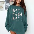 Fractions Math Teacher Ghost Math Halloween Humorous Comfort Colors Sweatshirt Blue Spruce