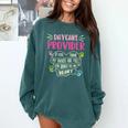 Full Heart Daycare Provider Nanny Au Pair Pre-K Teacher Comfort Colors Sweatshirt Blue Spruce