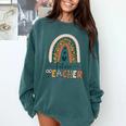 Future Teacher Boho Rainbow Leopard New Grad Student Comfort Colors Sweatshirt Blue Spruce Future Teacher Boho Rainbow Leopard New Grad Student Comfort Colors Sweatshirt Blue Spruce