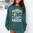 Some Grandpas Play Bingo Real Grandpas Teach Music Teacher Comfort Colors Sweatshirt Blue Spruce