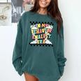 Groovy ABA RBT Therapist In My Behavior Analyst Era Teacher Comfort Colors Sweatshirt Blue Spruce